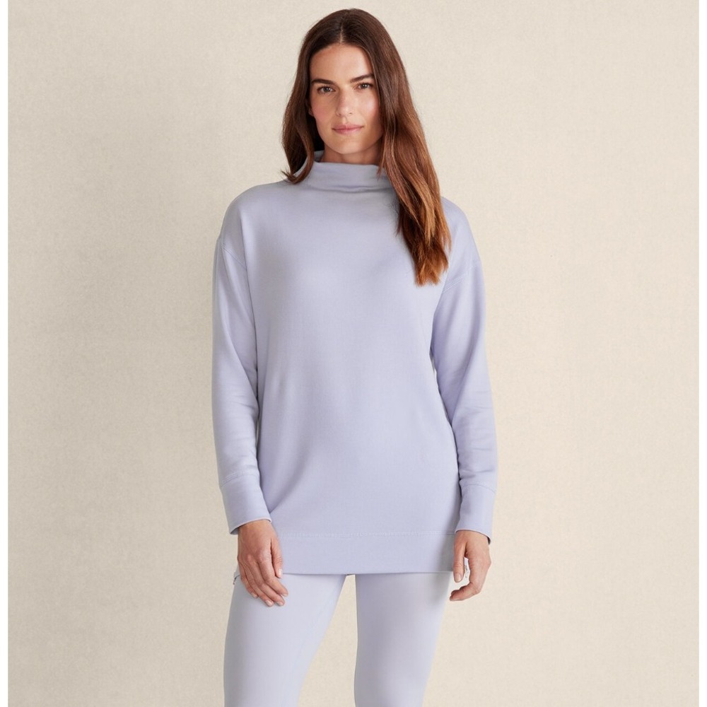 Haven Well Within Side-Zip Sweatshirt Lavender Tencel Loungewear Medium‎